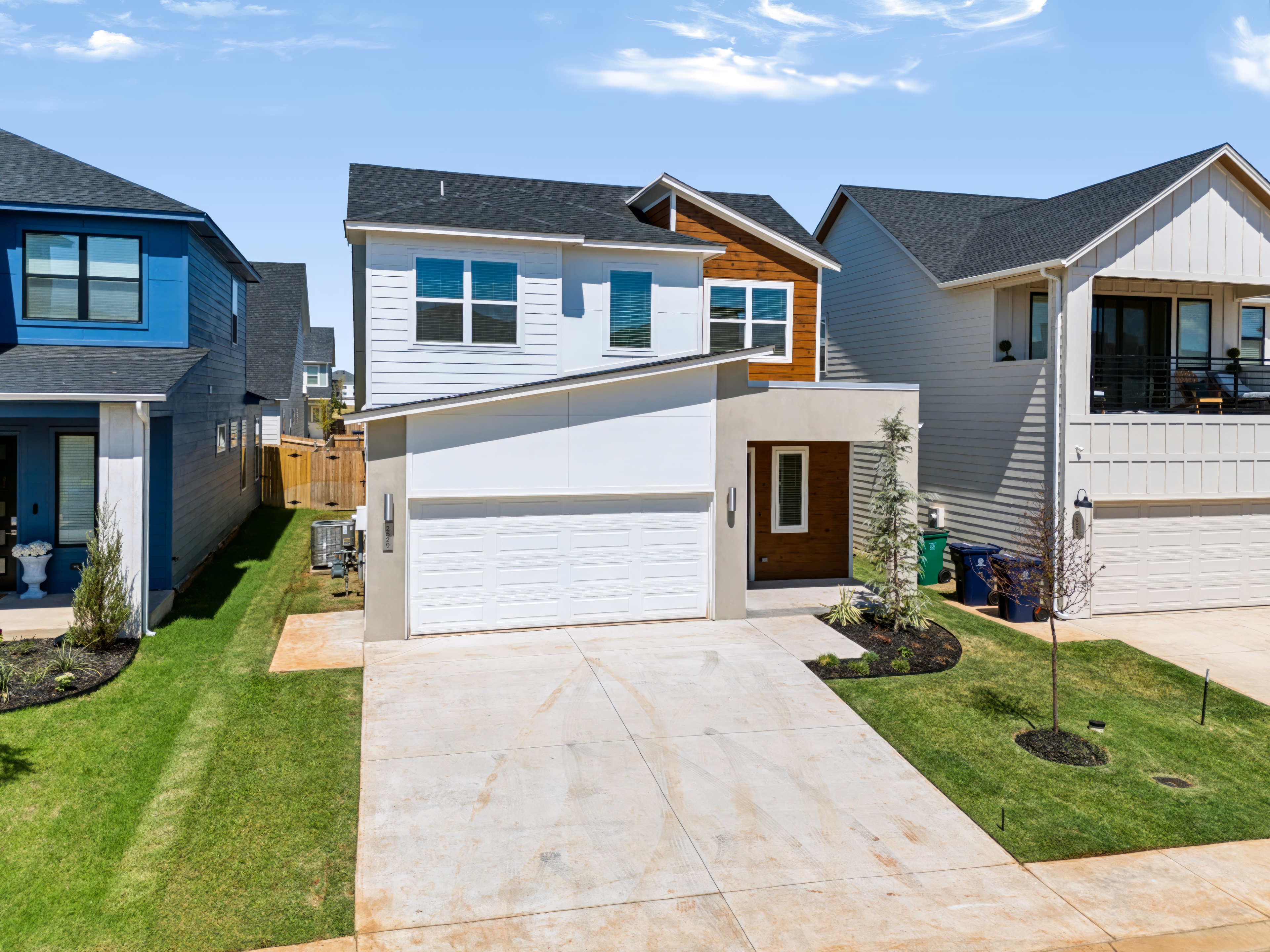 Aerial view of modern home at 2529 NW 130th St