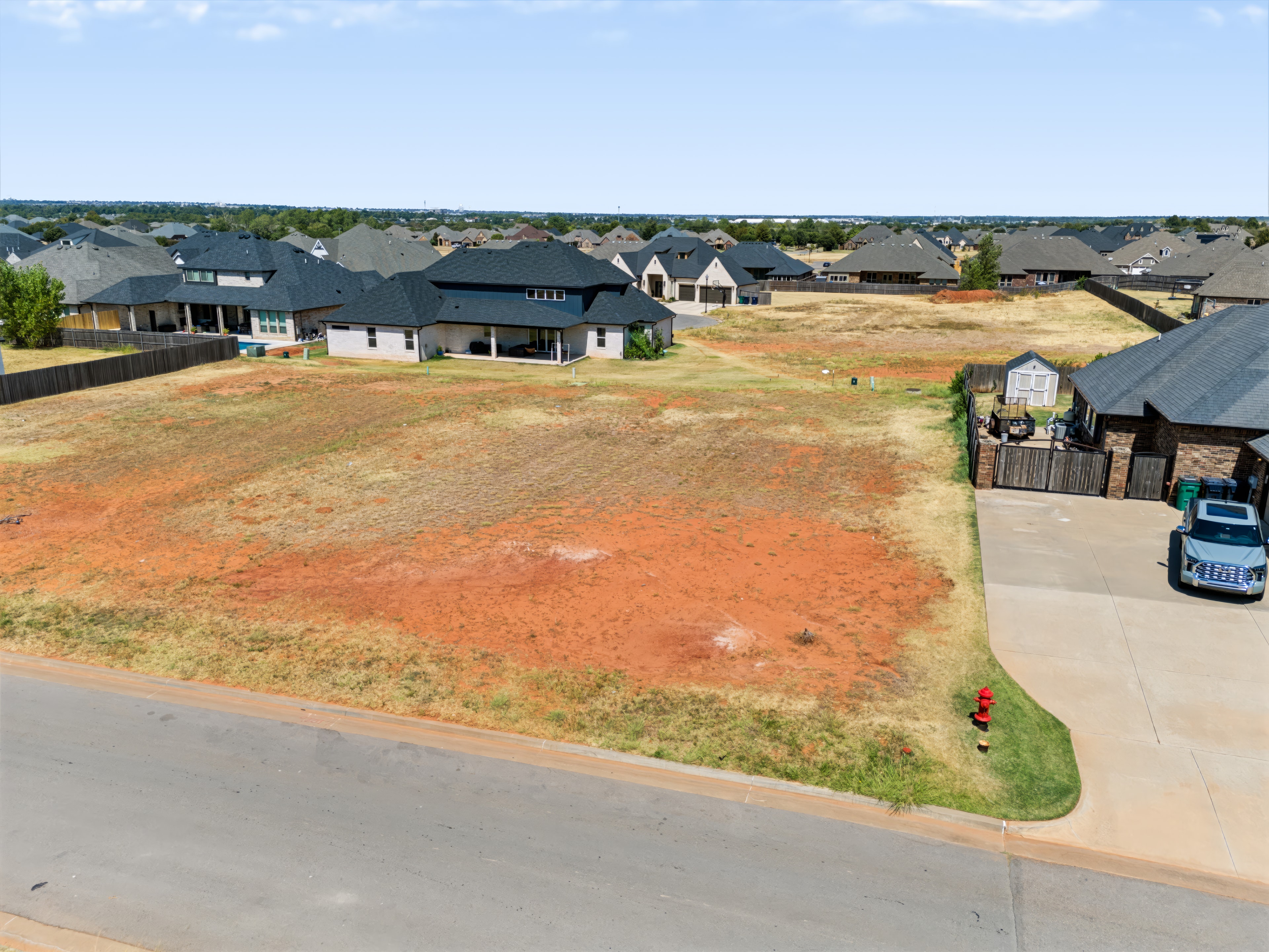 Aerial view of residential neighborhood at 9201 SW 34th St